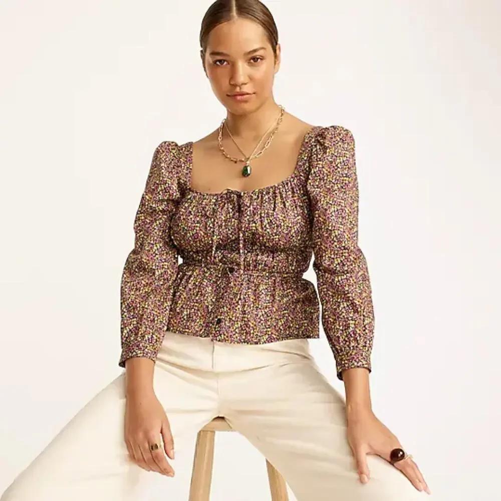 J. Crew liberty floral blouse Size 10